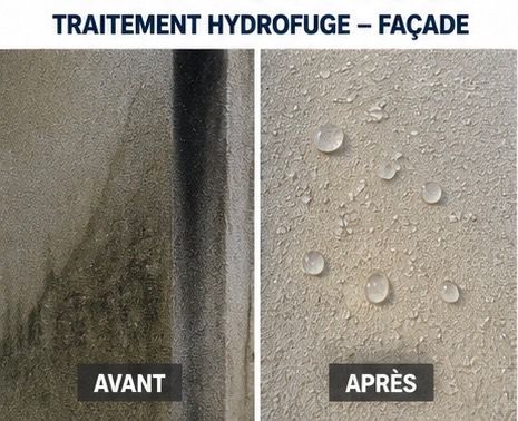 Traitement hydrofuge de façade
