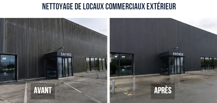Nettoyage locaux commerciaux extérieur