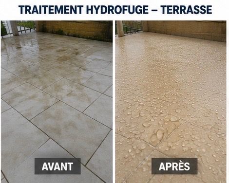 Traitement hydrofuge de terrasse